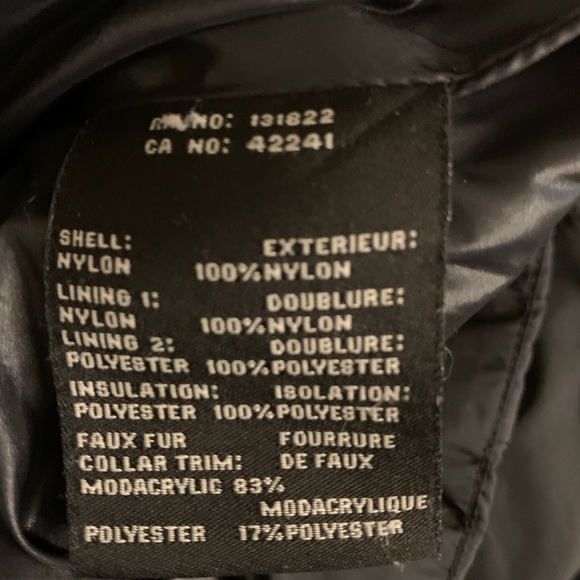 S13/NYC Mercer Puffer Coat with retractable Hood and Fur Trim Black Medium - Picture 13 of 14